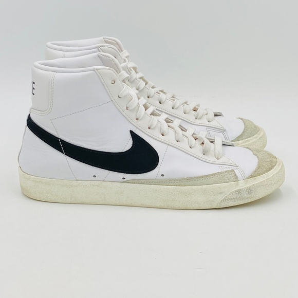 Women's NIKE BLAZER MID '77 Lifestyle Shoe "White/Black" - Size 12 - #CZ1055-100 - Picture 1 of 12